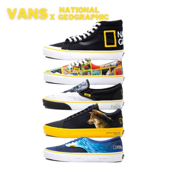 Vans Authentic 🌏 National Geographic Ocean True Blue Schooling Fish - Picture 2 of 3